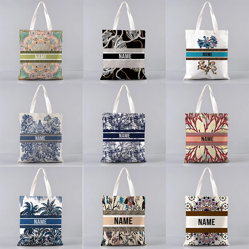 Luxury Bags Brand Names - Borsa Tote in tela con testo