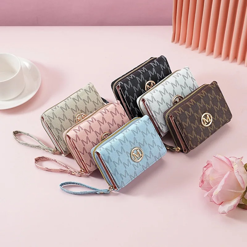 Accordion Wallet Zip - Portafoglio a Tre Scomparti con Motivo