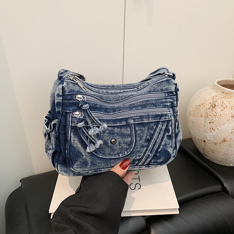 Luxury Bags Denim - Borsa in denim blu retrò stile