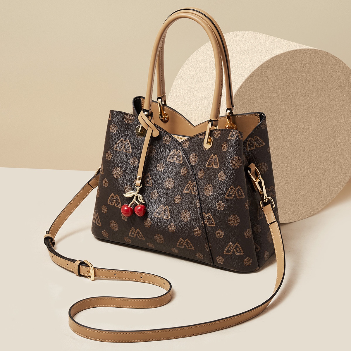Tote Bag Leather Monogram - Borsa a Spalla SAFIYA in Pelle