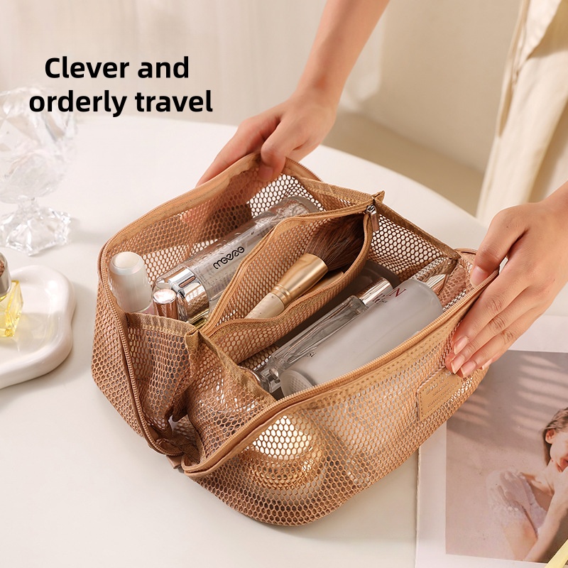 Luxury Bags China Wholesale - Borsa Cosmetica Trasparente in Rete, Grande