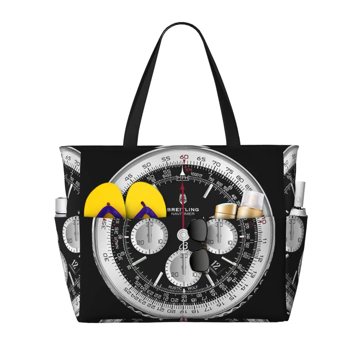 Luxury Yoga Bags - Borsa tote nera di lusso con