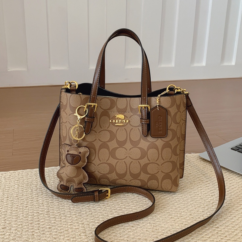 Tote Bag Leather Monogram - Elegante Borsa Tote con Monogramma in