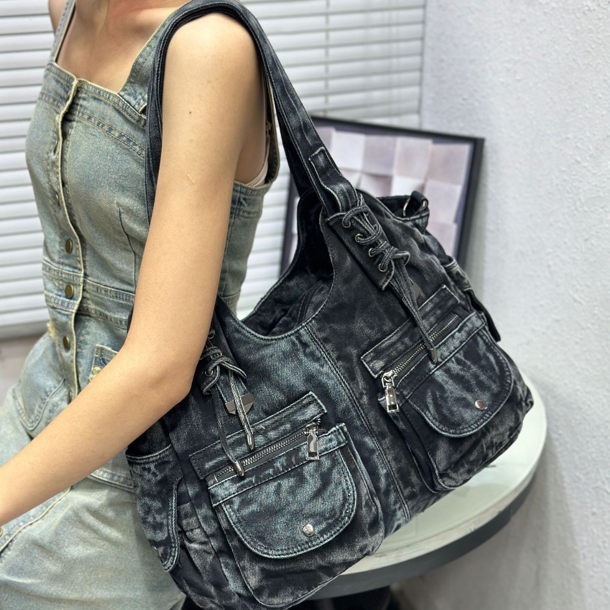 Borsa in denim da donna Y2K Bo - Accordion Wallet Zip recensione e prezzo