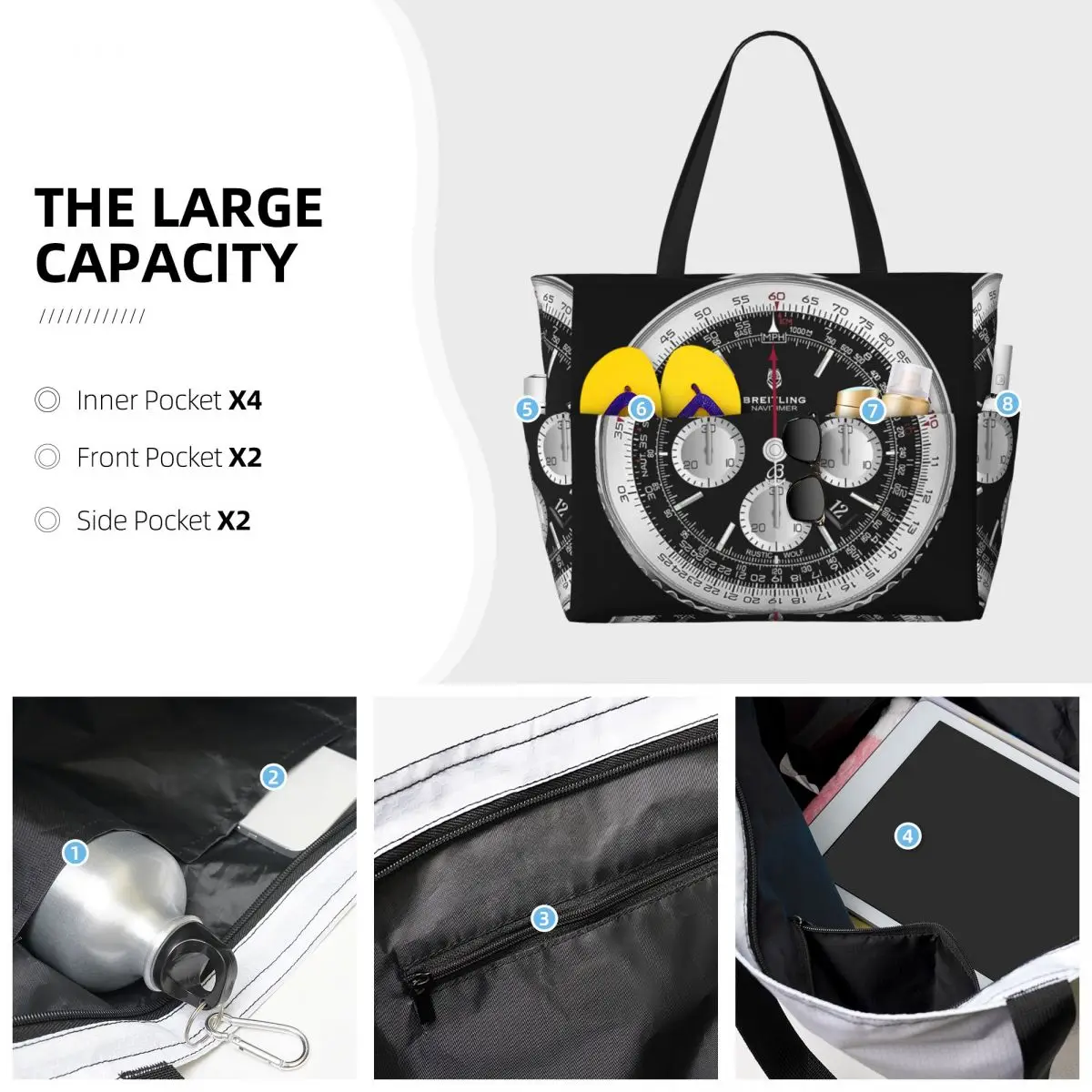 Borsa tote nera di lusso con q - Luxury Yoga Bags recensione e prezzo